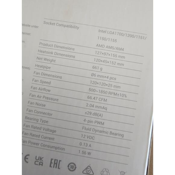 DeepCool AK400 WH Performance CPU Cooler White 4 Direct Touch Copper Heat - Picture 3 of 14